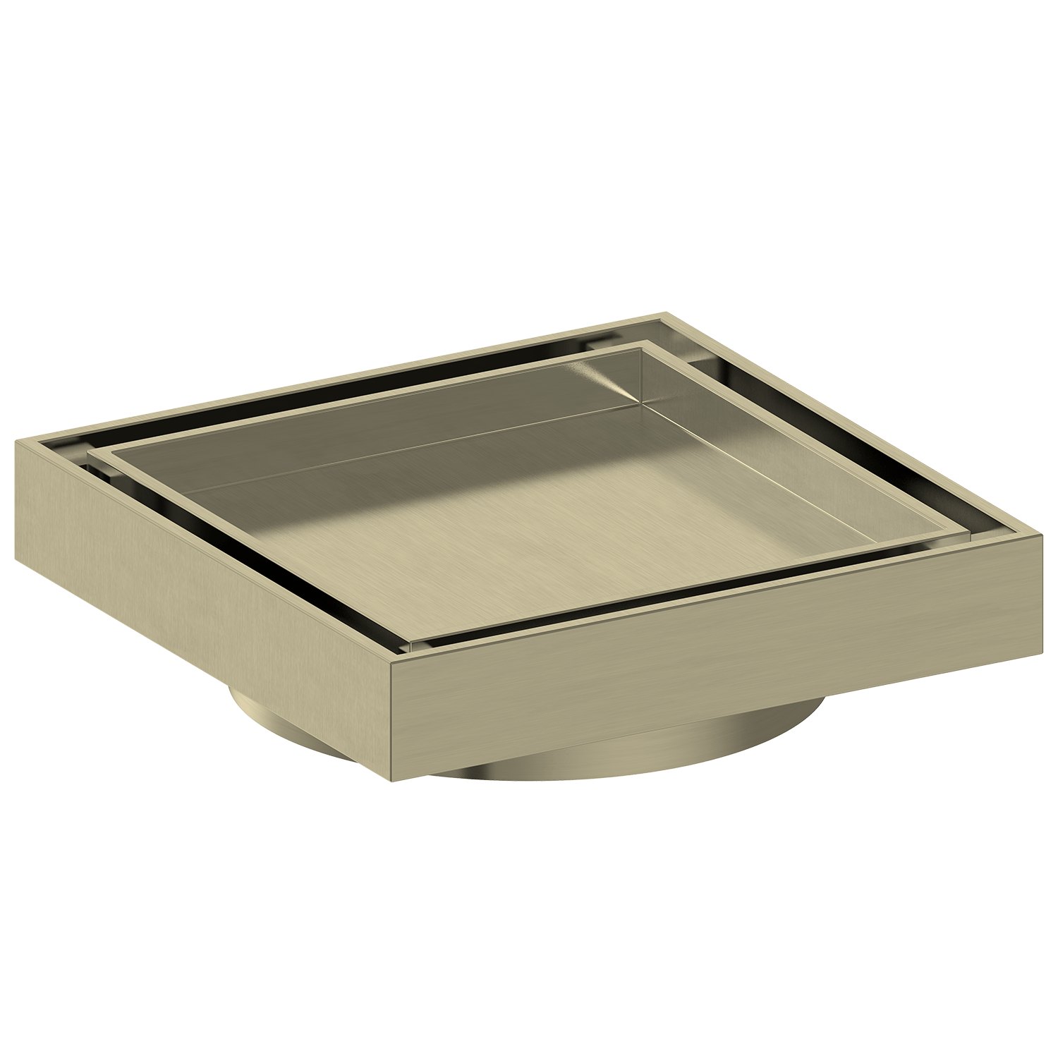 Bathroom Sandringham Tile Insert Floor Waste Satin Brass - 115