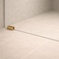 Bathroom Sydney Shower Glass Floor Bracket - Satin Brass