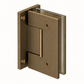 Bathroom Sydney Shower Glass Wall Bracket - Antique Brass