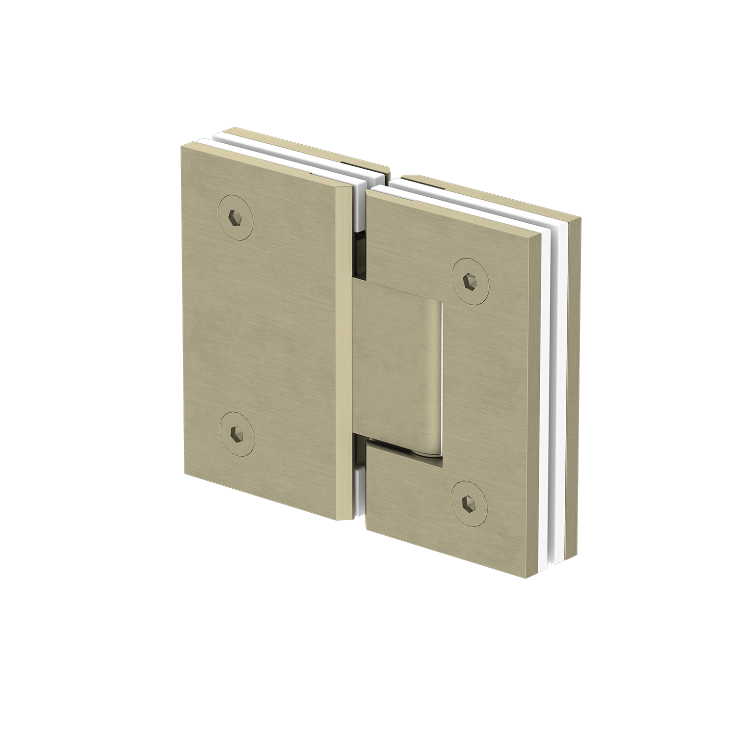 Bathroom Sydney Shower Hinge Satin Brass