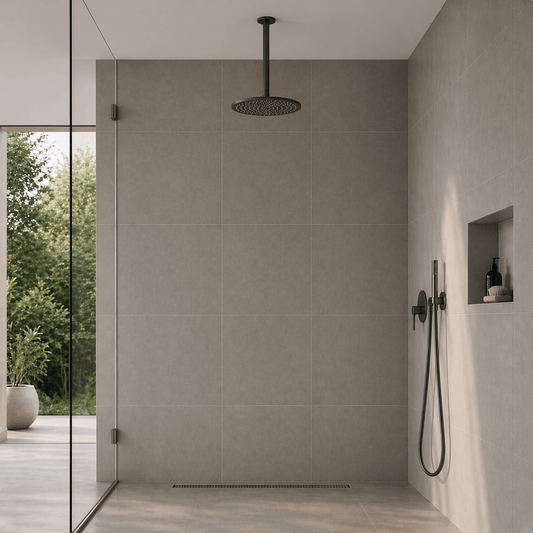 Bathroom Vaucluse Ceiling Mount Rain Shower Head - Gunmetal