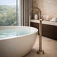 Bathroom Vaucluse Floor Mount Bath Tap Antique Brass