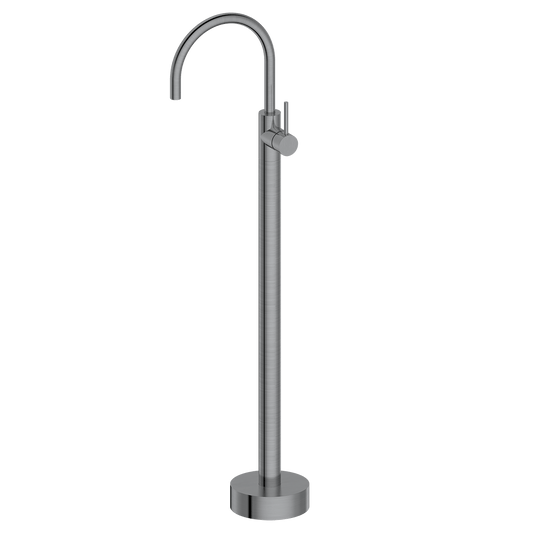 Bathroom Vaucluse Floor Mount Bath Tap Gunmetal