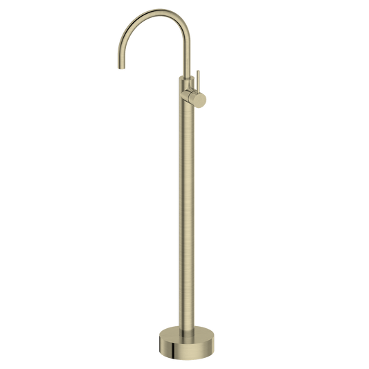 Bathroom Vaucluse Floor Mount Bath Tap Satin Brass
