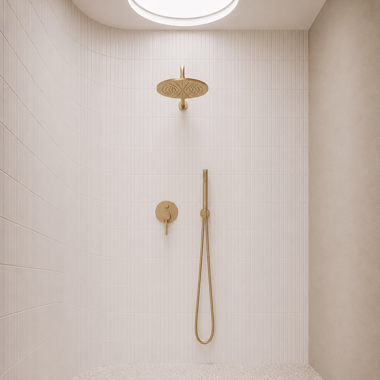 Bathroom Vaucluse Inline Hand Shower Wand - Satin Brass