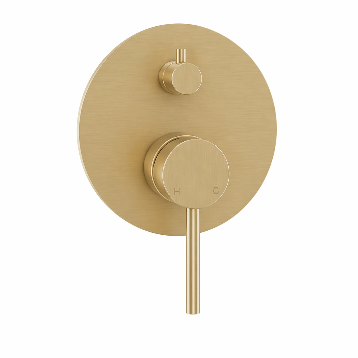 Bathroom Vaucluse Mixer Tap with Concealed Diverter - Satin Brass