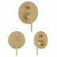 Bathroom Vaucluse Mixer Tap with Concealed Diverter - Satin Brass