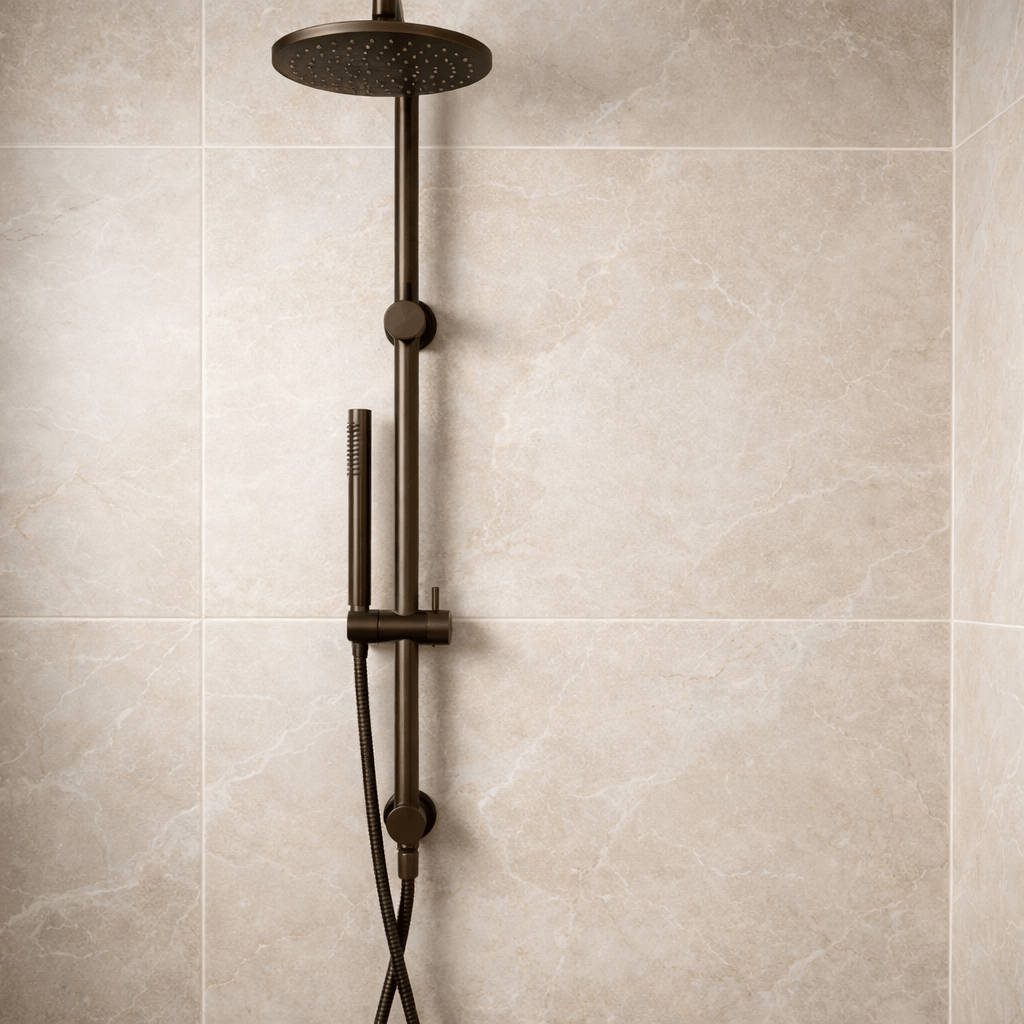 Bathroom Vaucluse Rain Shower with Hand Shower Spray - Antique Brass