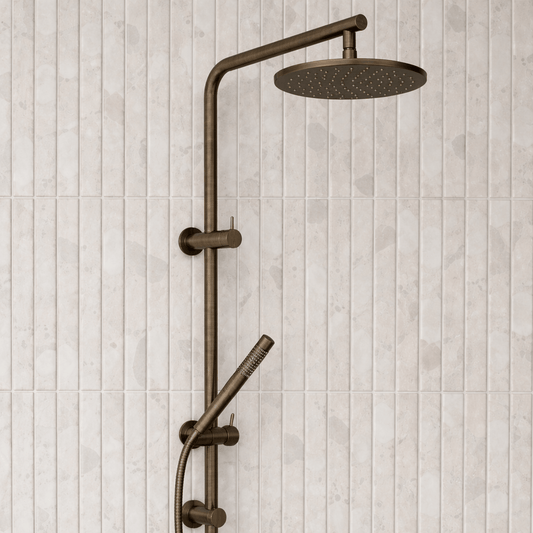 Bathroom Vaucluse Rain Shower with Hand Shower Spray - Antique Brass