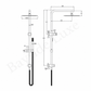 Bathroom Vaucluse Rain Shower with Hand Shower Spray - Antique Brass