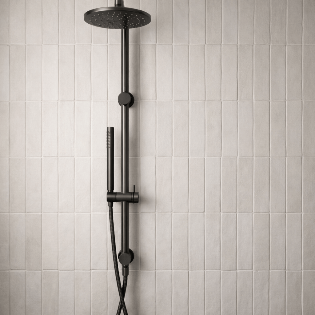 Bathroom Vaucluse Rain Shower with Hand Shower Spray - Gunmetal