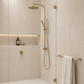 Bathroom Vaucluse Rain Shower with Hand Shower Spray - Satin Brass