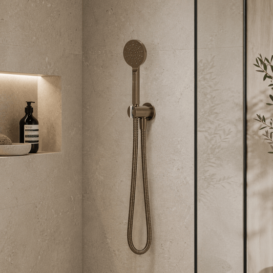 Bathroom Vaucluse Round Hand Shower Wand - Antique Brass