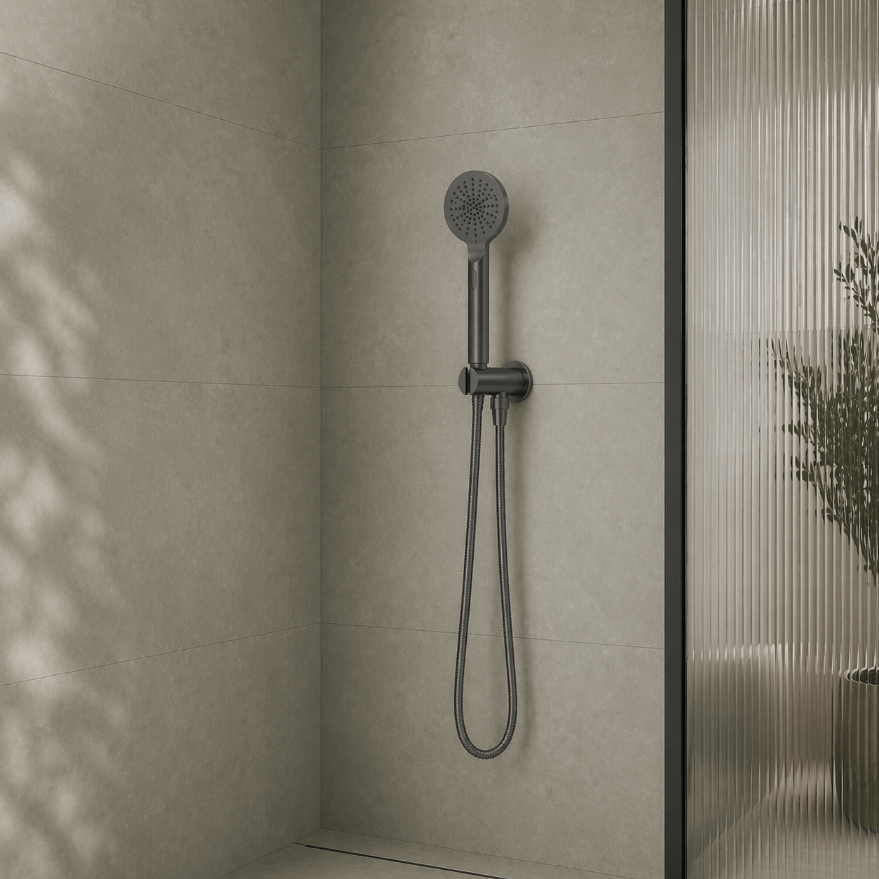 Bathroom Vaucluse Round Hand Shower Wand - Gunmetal