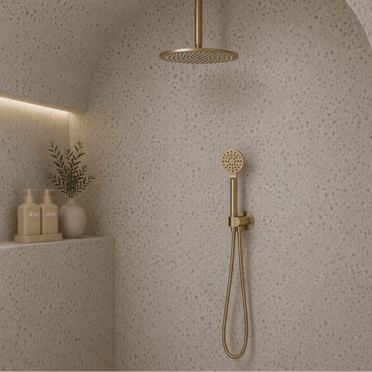 Bathroom Vaucluse Round Hand Shower Wand - Satin Brass