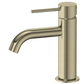 Bathroom Vaucluse Short Basin Mixer Satin Brass