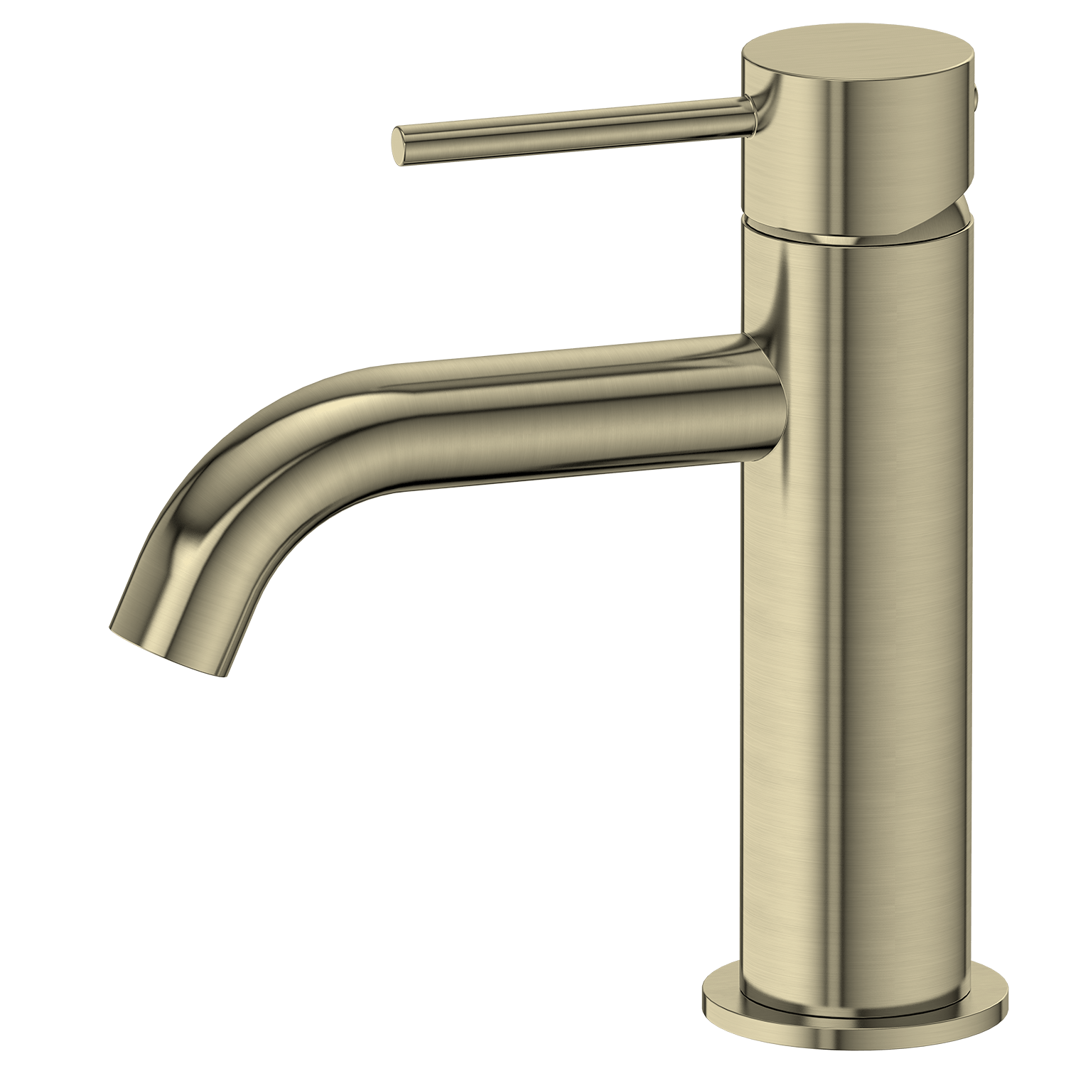 Bathroom Vaucluse Short Basin Mixer Satin Brass