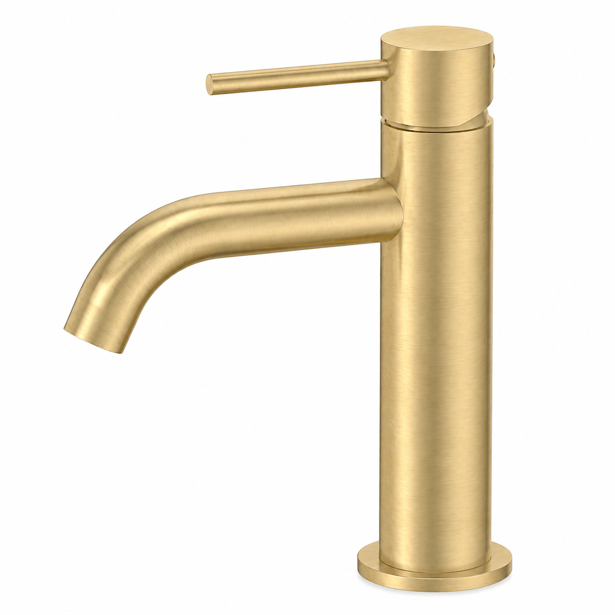 Bathroom Vaucluse Short Basin Mixer - Satin Brass