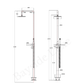 Bathroom Vaucluse Shower with Hand Shower Spray Antique Brass