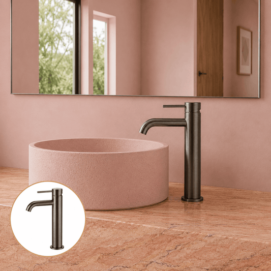 Bathroom Vaucluse Tall Basin Mixer - Gunmetal