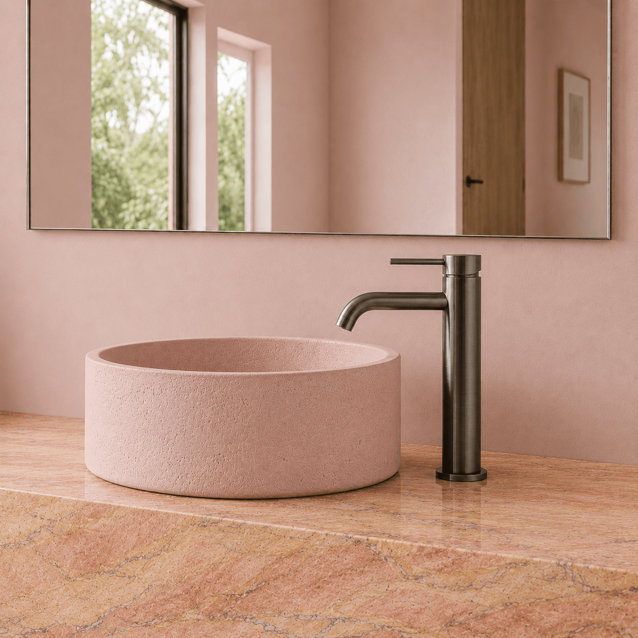 Bathroom Vaucluse Tall Basin Mixer - Gunmetal