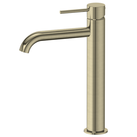Bathroom Vaucluse Tall Basin Mixer Satin Brass