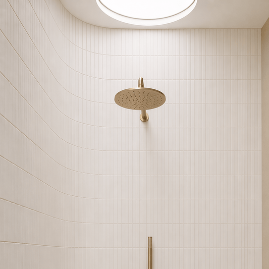 Bathroom Vaucluse Wall Mount Rain Shower Head - Satin Brass