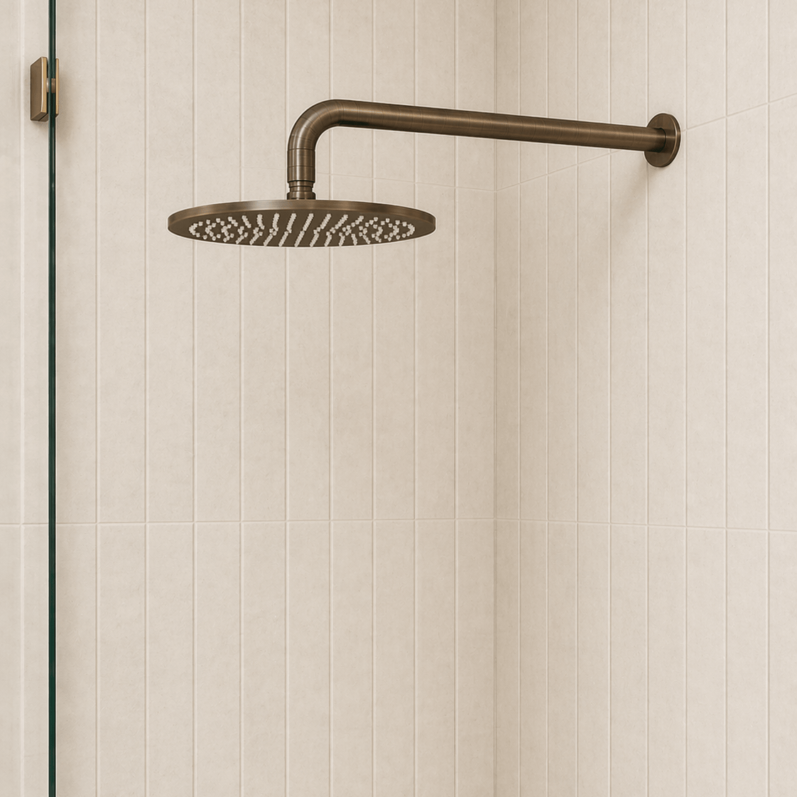 Bathroom Vaucluse Wall Mount Shower Head - Antique Brass