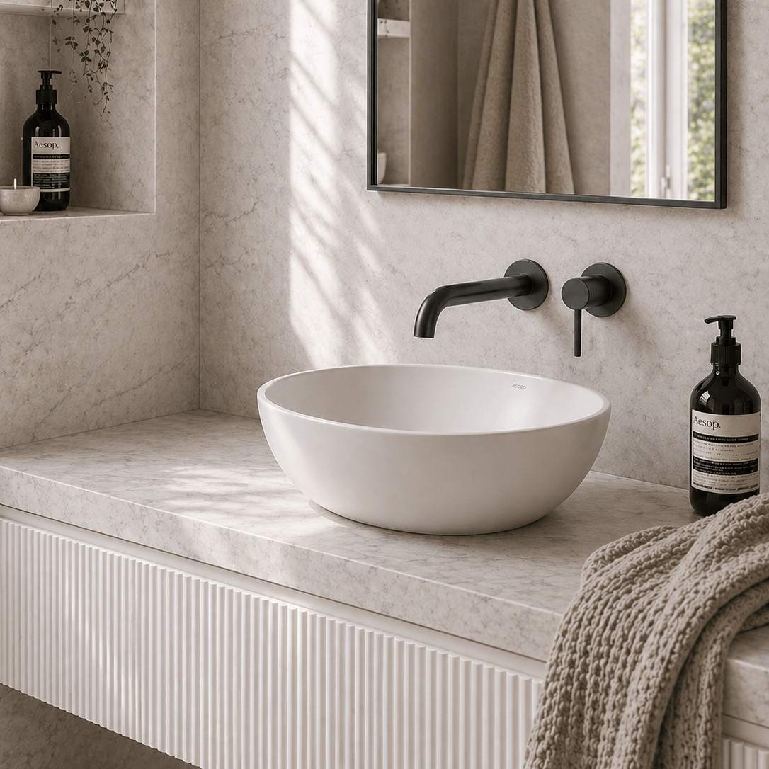 Bathroom Vaucluse Wall Mount Spout and Mixer - Gunmetal