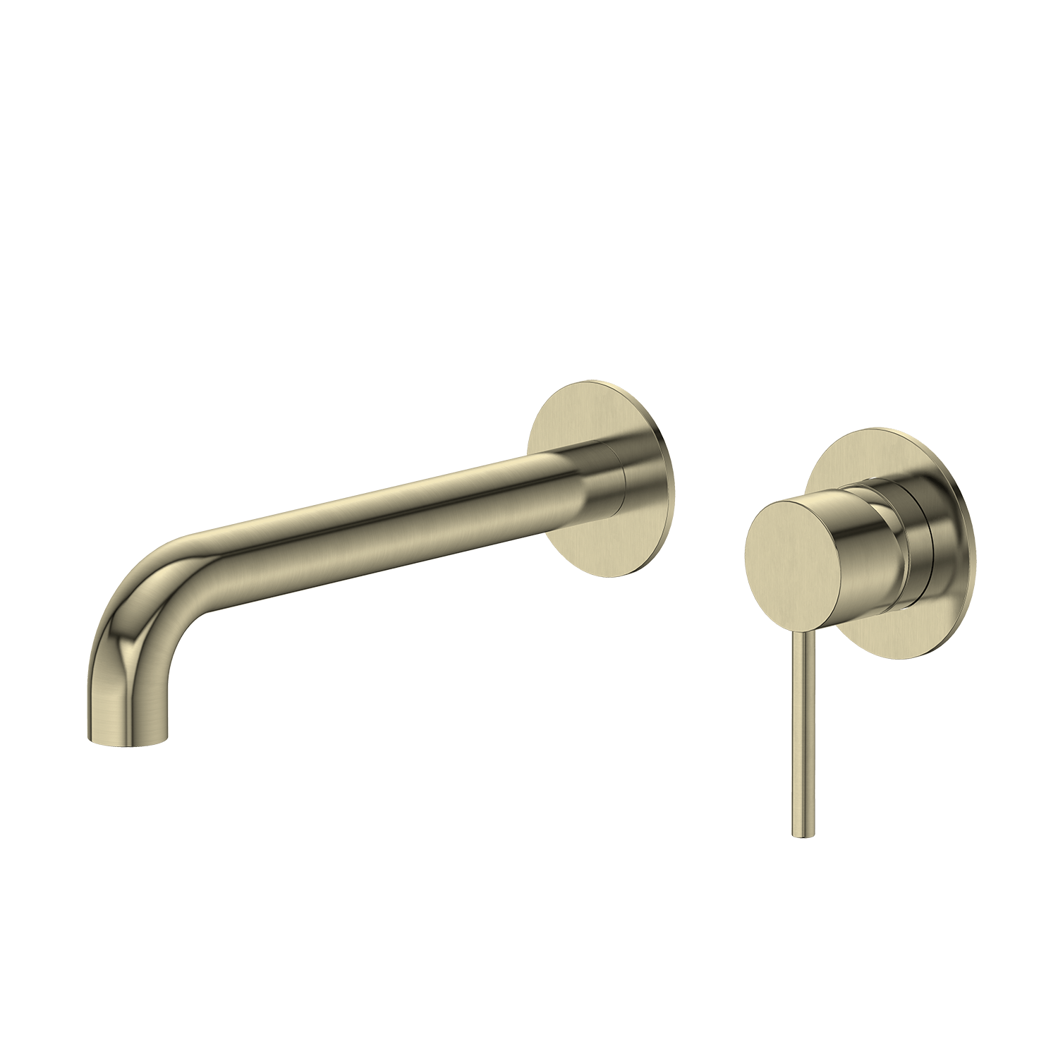 Bathroom Vaucluse Wall Mount Spout and Mixer Satin Brass