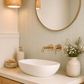 Bathroom Vaucluse Wall Mount Spout and Mixer - Satin Brass