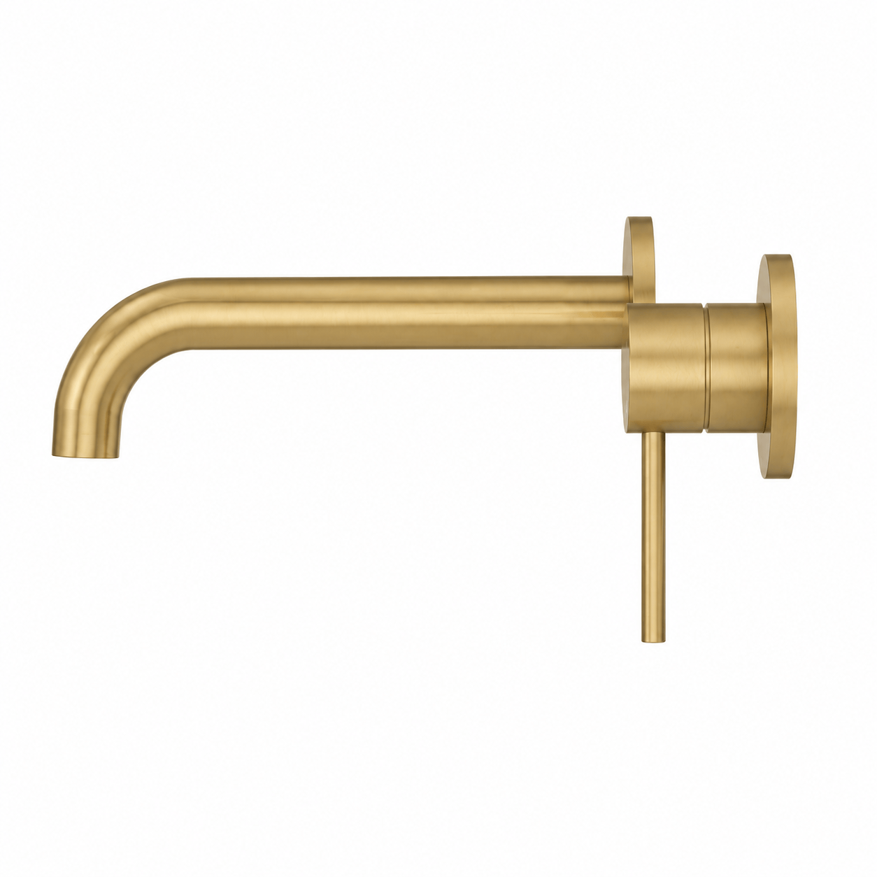 Bathroom Vaucluse Wall Mount Spout and Mixer - Satin Brass
