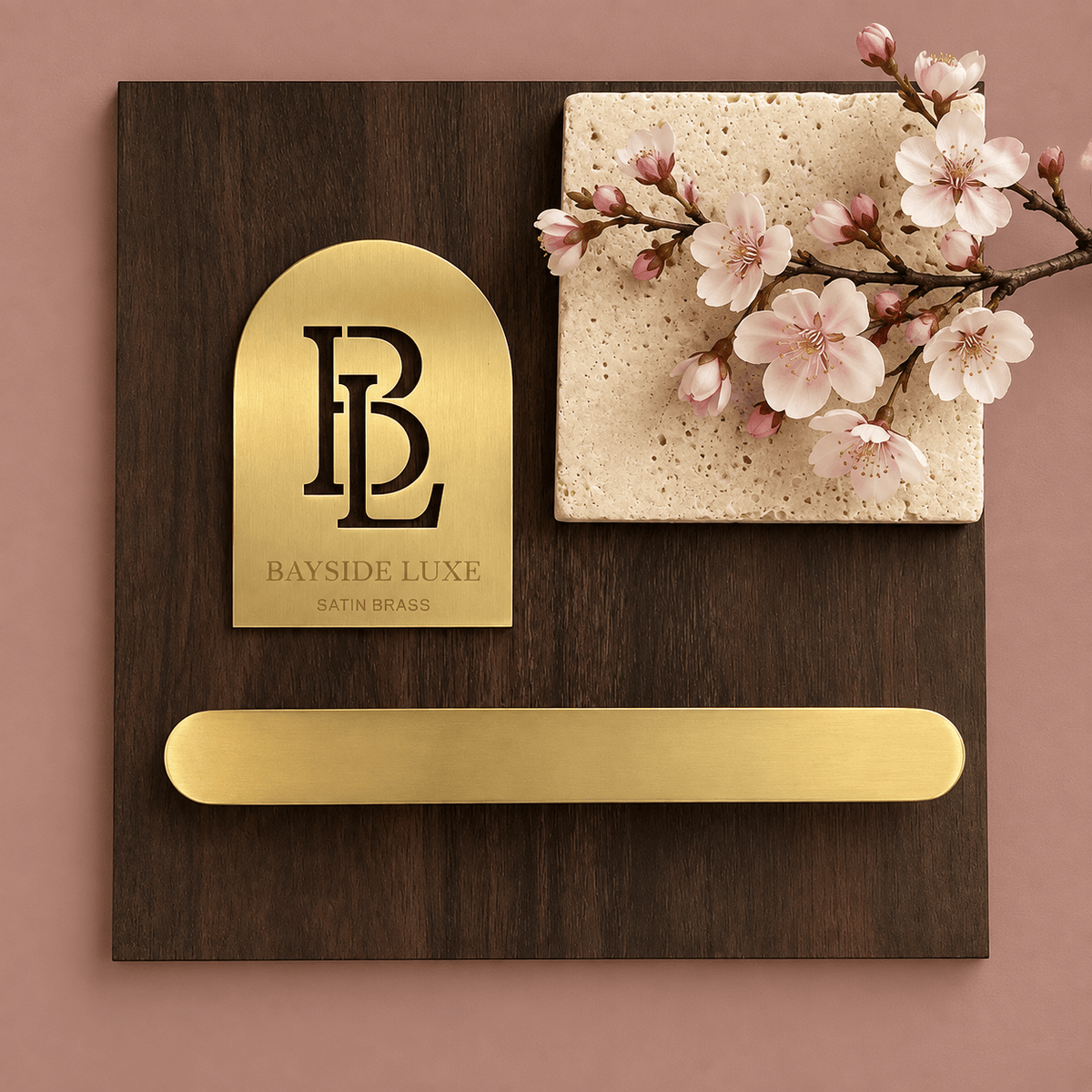 Bayside Luxe Blairgowrie Solid Satin Brass Cabinetry Handles