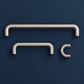 Bayside Luxe Castlemaine Solid Nickel Cabinetry Handles