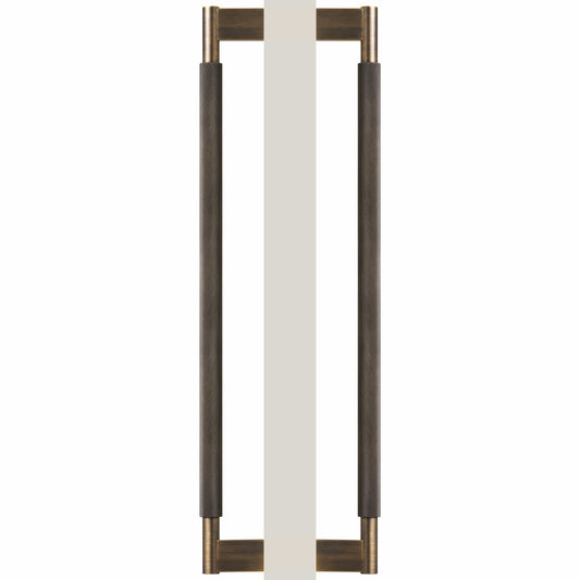 Bayside Luxe - Double Sided Solid Antique Brass Door Pull  - Bronte 450 x 55mm (HS418mm)