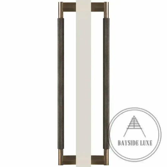Bayside Luxe - Double Sided Solid Antique Brass Door Pull  - Bronte 600 x 55mm (HS570mm)