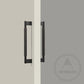 Bayside Luxe - Double Sided Solid Black Brass Door Pull  - Bronte 300 x 55mm (HS268mm)