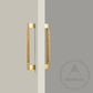 Bayside Luxe - Double Sided Solid Satin Brass Door Pull  - Bronte 300 x 55mm (HS268mm)