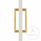 Bayside Luxe - Double Sided Solid Satin Brass Door Pull  - Bronte 300 x 55mm (HS268mm)