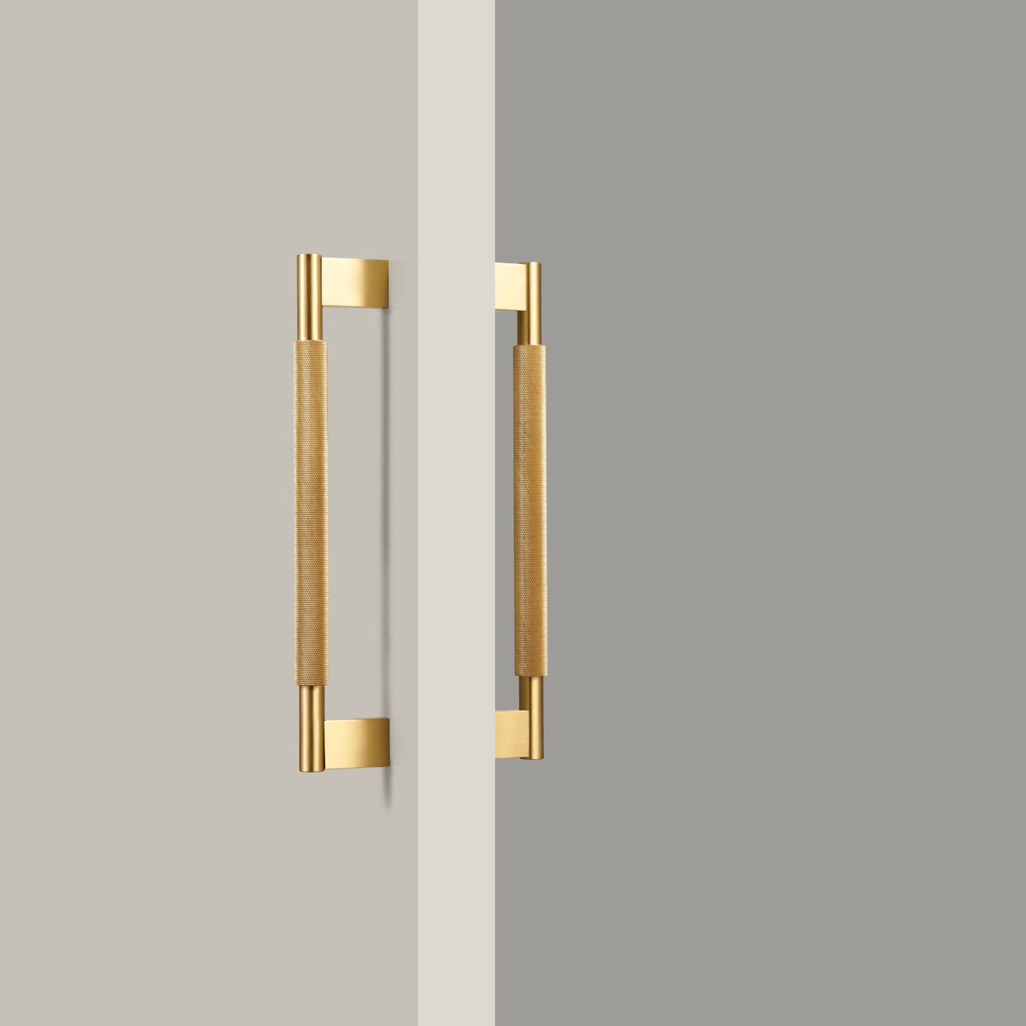 Bayside Luxe - Double Sided Solid Satin Brass Door Pull  - Bronte 300 x 55mm (HS268mm)