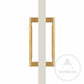 Bayside Luxe - Double Sided Solid Satin Brass Door Pull  - Bronte 300 x 55mm (HS268mm)