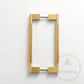 Bayside Luxe - Double Sided Solid Satin Brass Door Pull  - Bronte 300 x 55mm (HS268mm)