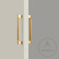 Bayside Luxe - Double Sided Solid Satin Brass Door Pull  - Bronte 300 x 55mm (HS268mm)