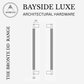 Bayside Luxe - Double Sided Solid Satin Brass Door Pull  - Bronte 450 x 55mm (HS418mm)