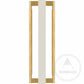 Bayside Luxe - Double Sided Solid Satin Brass Door Pull  - Bronte 450 x 55mm (HS418mm)