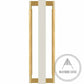 Bayside Luxe - Double Sided Solid Satin Brass Door Pull  - Bronte 600 x 55mm (HS570mm)