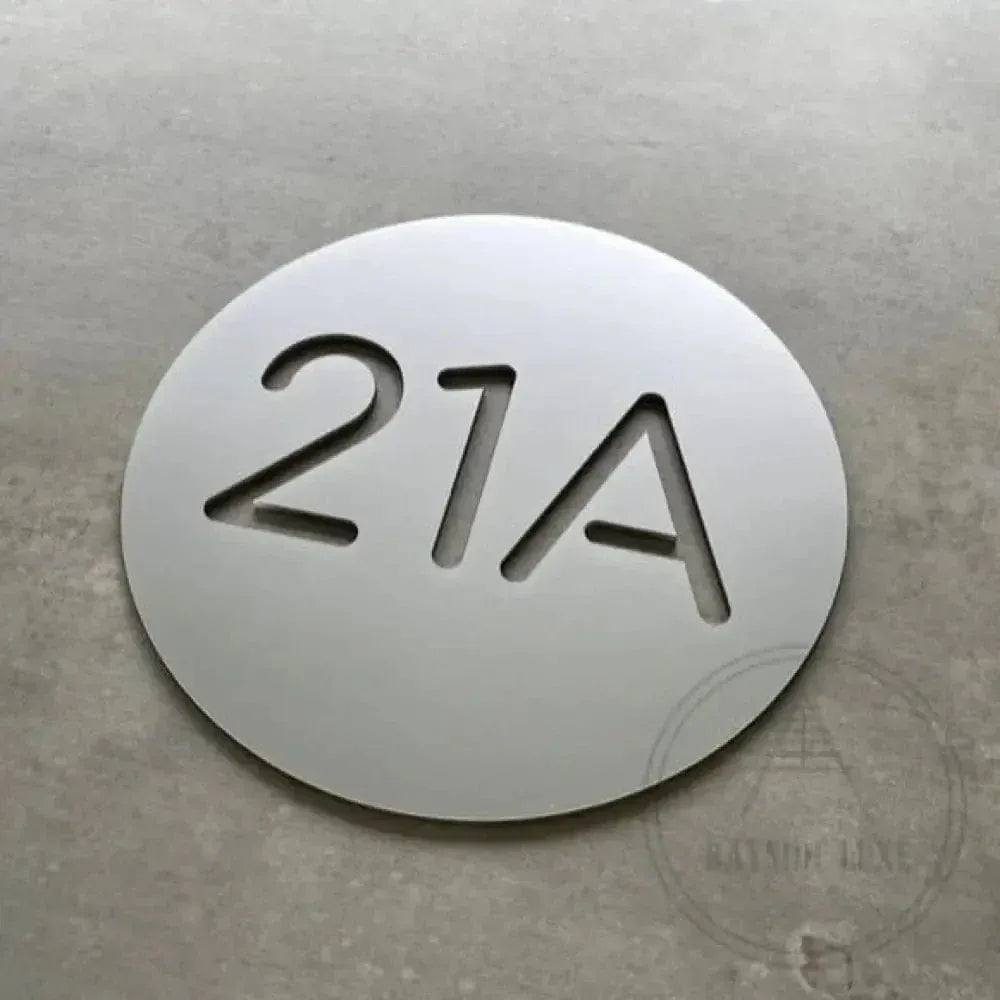 Bayside Luxe - Personalised House Number Circle Sign 30cm