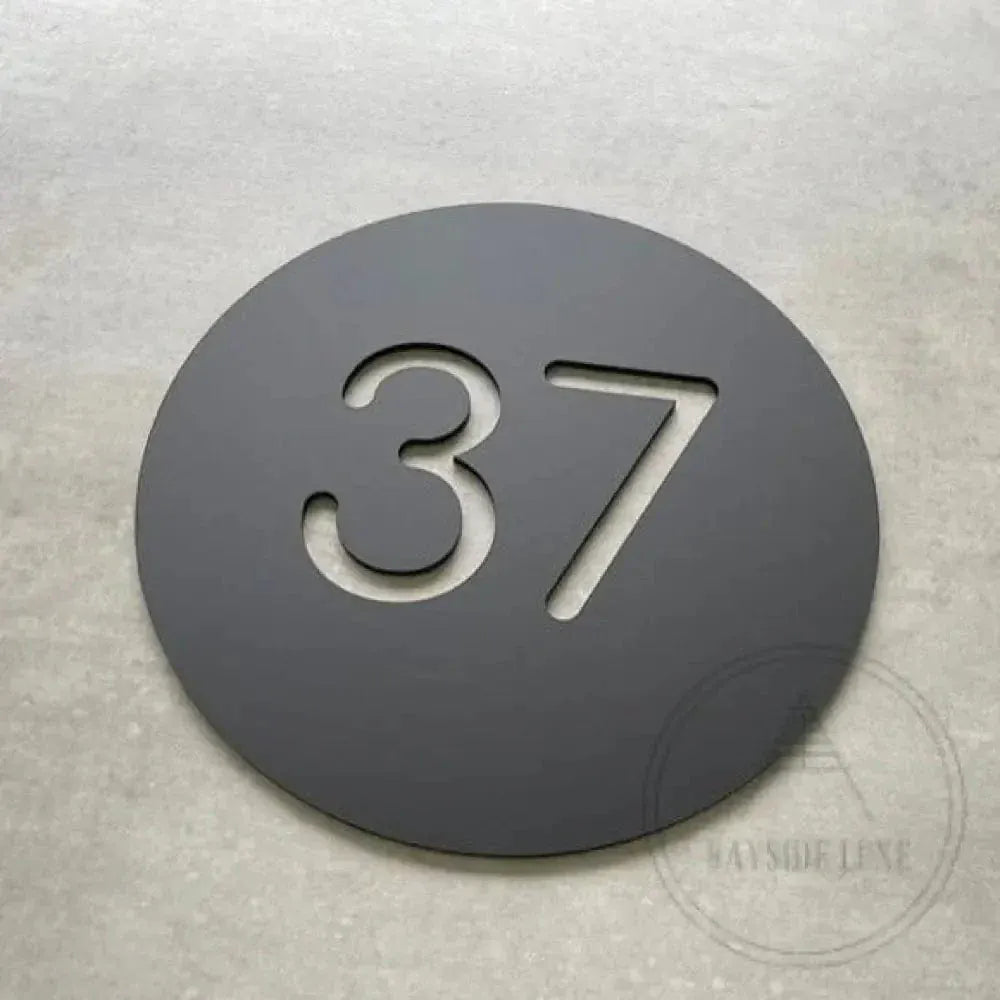 Bayside Luxe - Personalised House Number Circle Sign 30cm