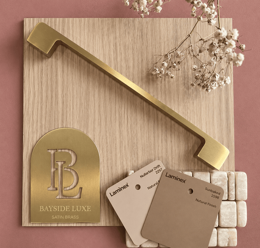 Bayside Luxe Red Hill Solid Satin Brass Handles