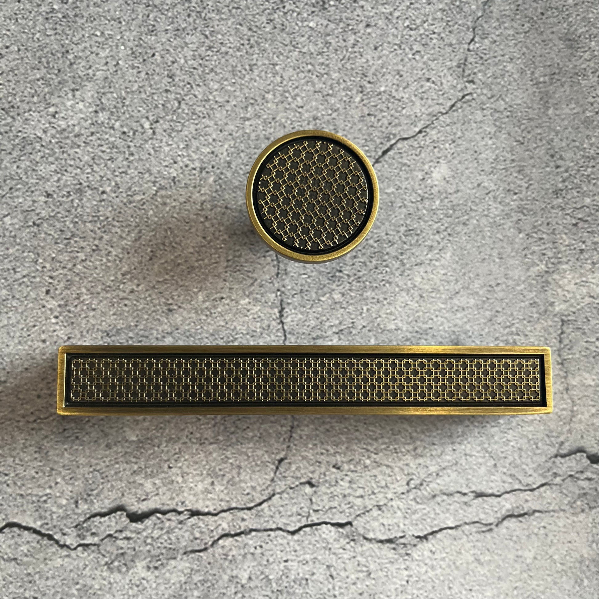 Bayside Luxe San Remo Solid Black and Satin Brass Cabinetry Handles